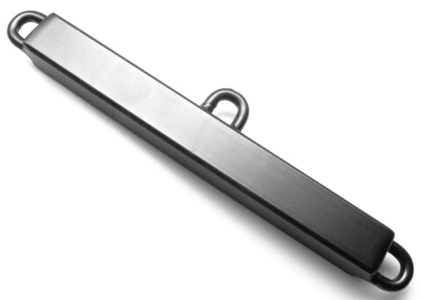 SPREIZSTANGE aus Vierkantstahl in schwarz - 25cm mit 3 Ösen