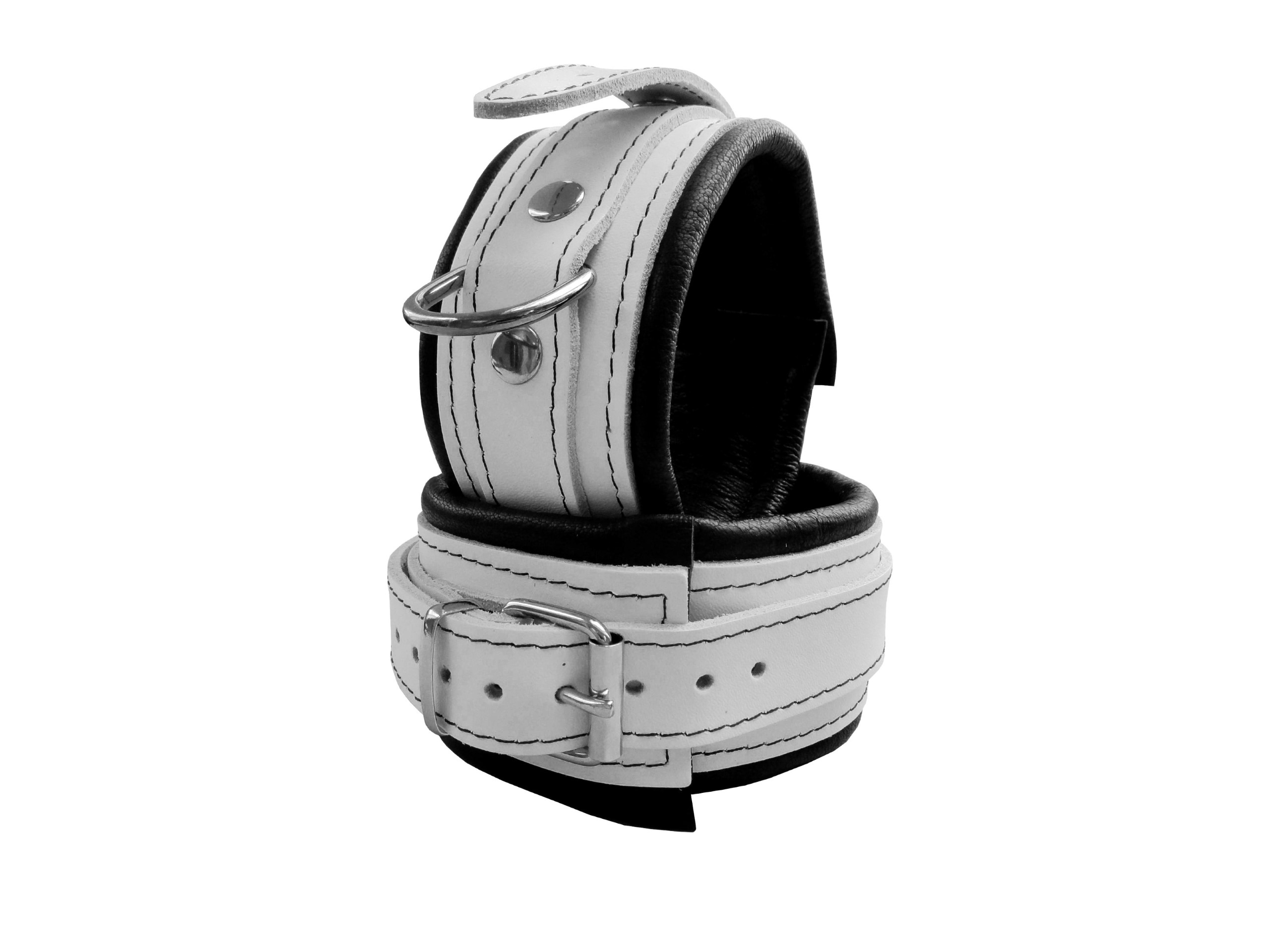 High Quality - Fussfesseln schmal schwarz-weiss