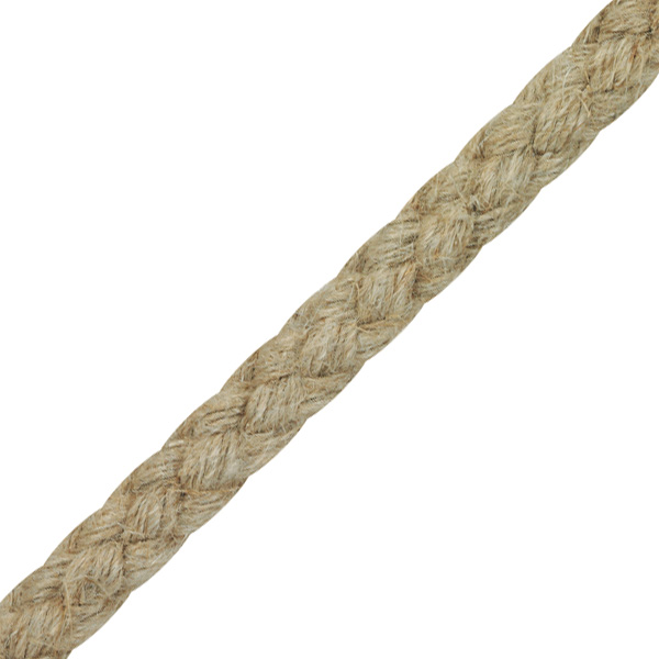 Hanfseil 6mm 1 Meter - geflochten Natur