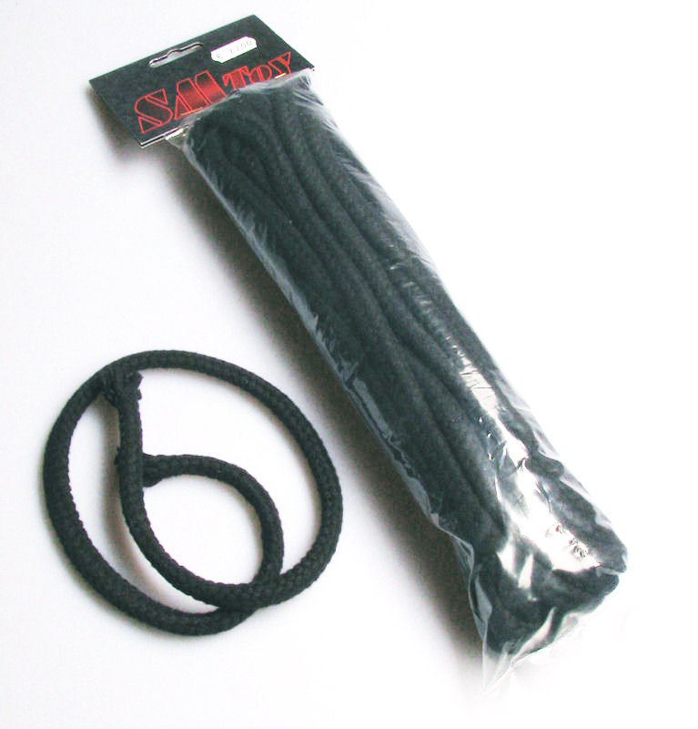 10 Meter Baumwoll-Seil 8mm schwarz
