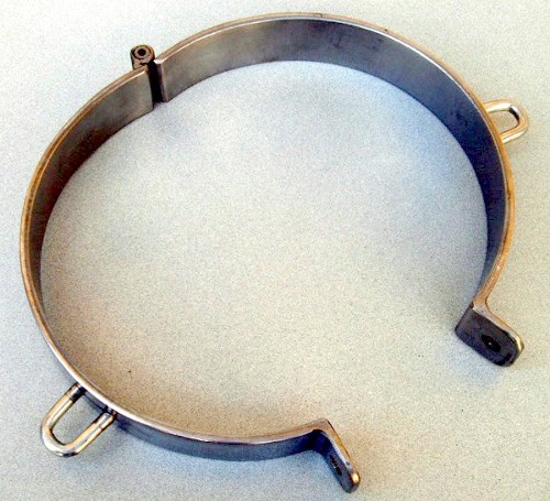 PRANGER METALL - Sklaven Halsband blank zwei Oesen