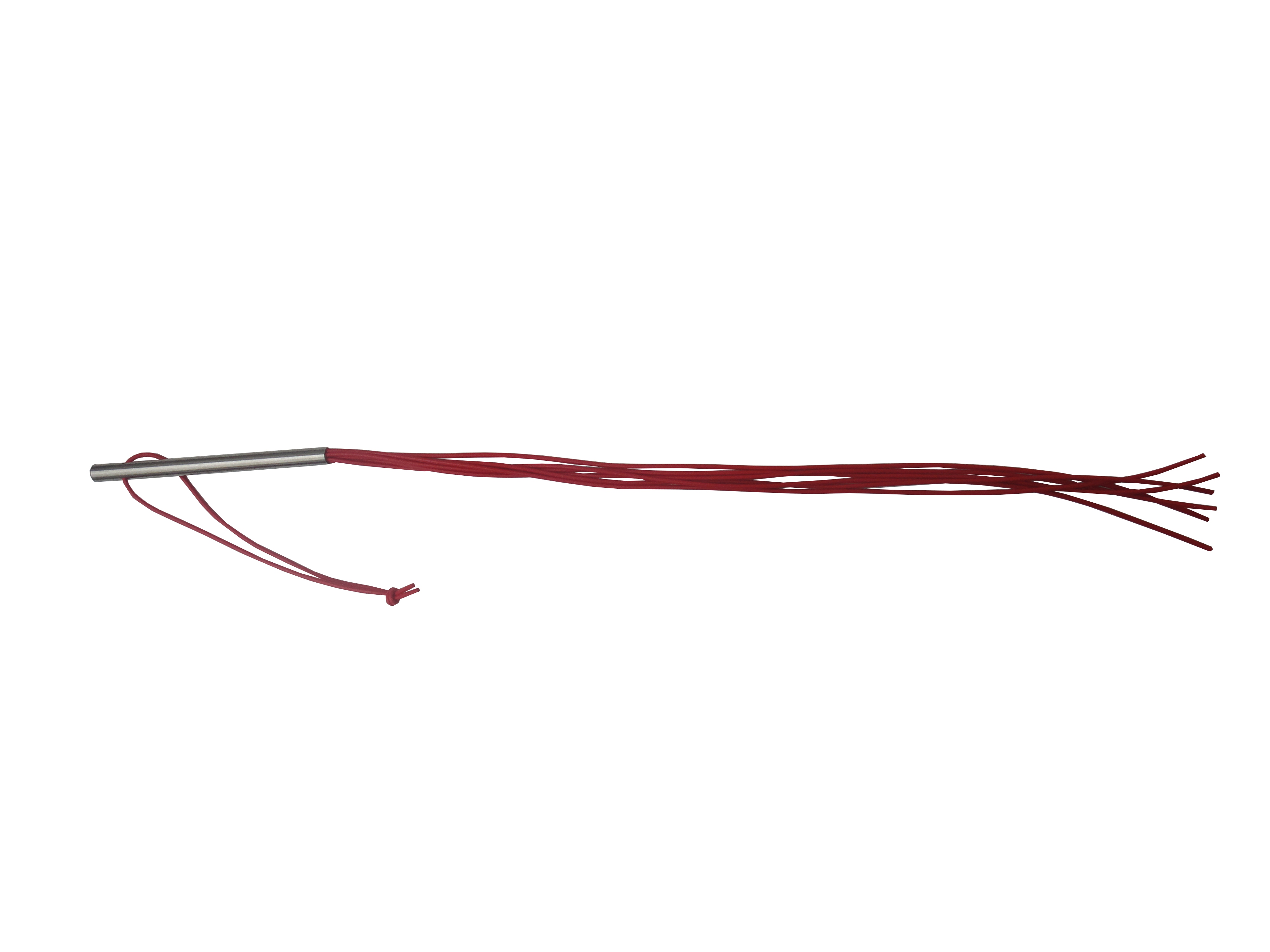 PVC Peitsche mit Metallgriff Rot