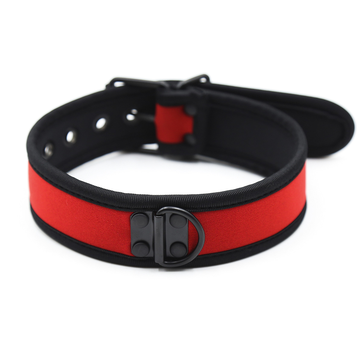 Puppy Play Halsband - Neopren Rot