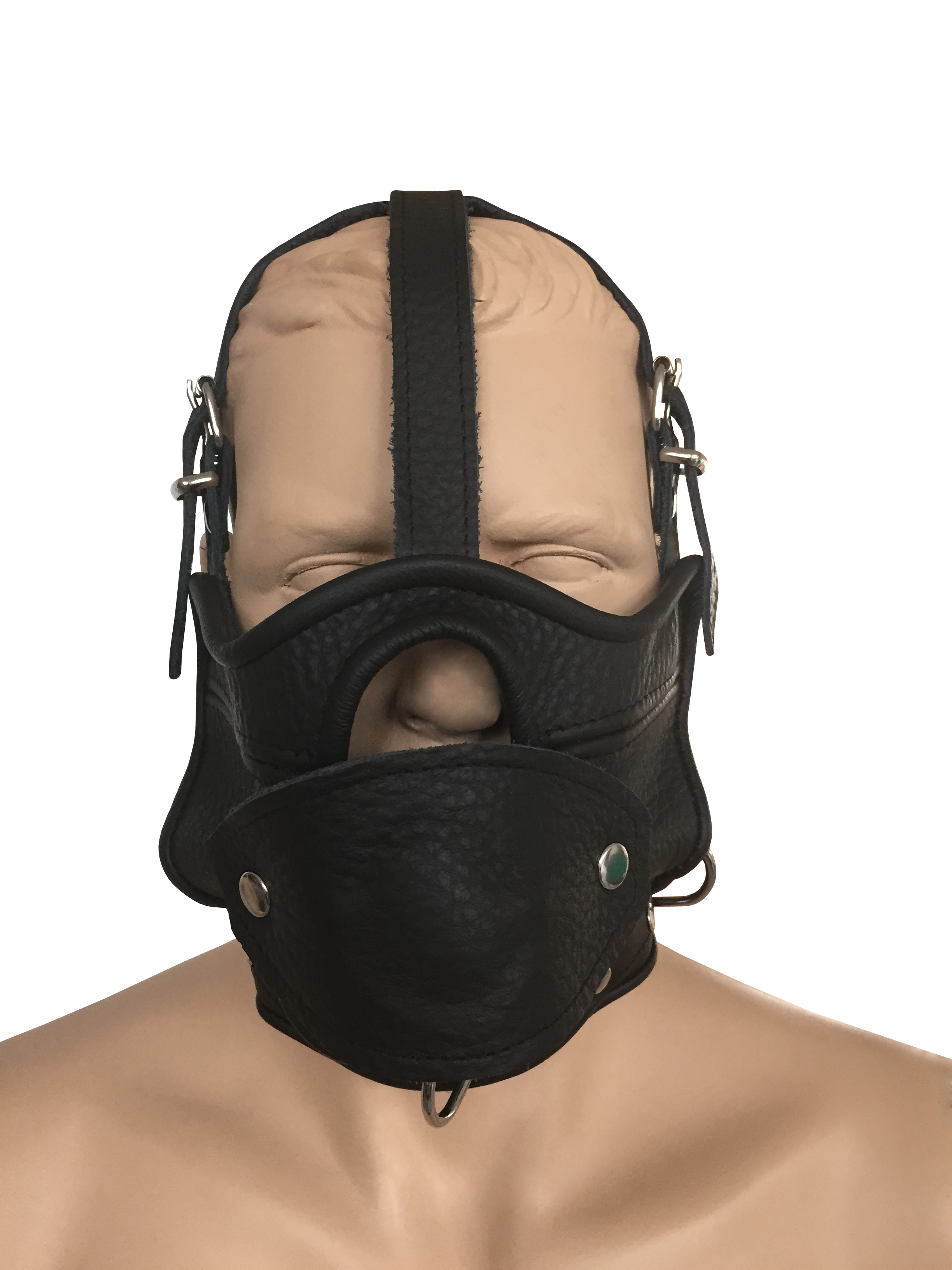 Maske Mundknebel und integrierte Halsfessel