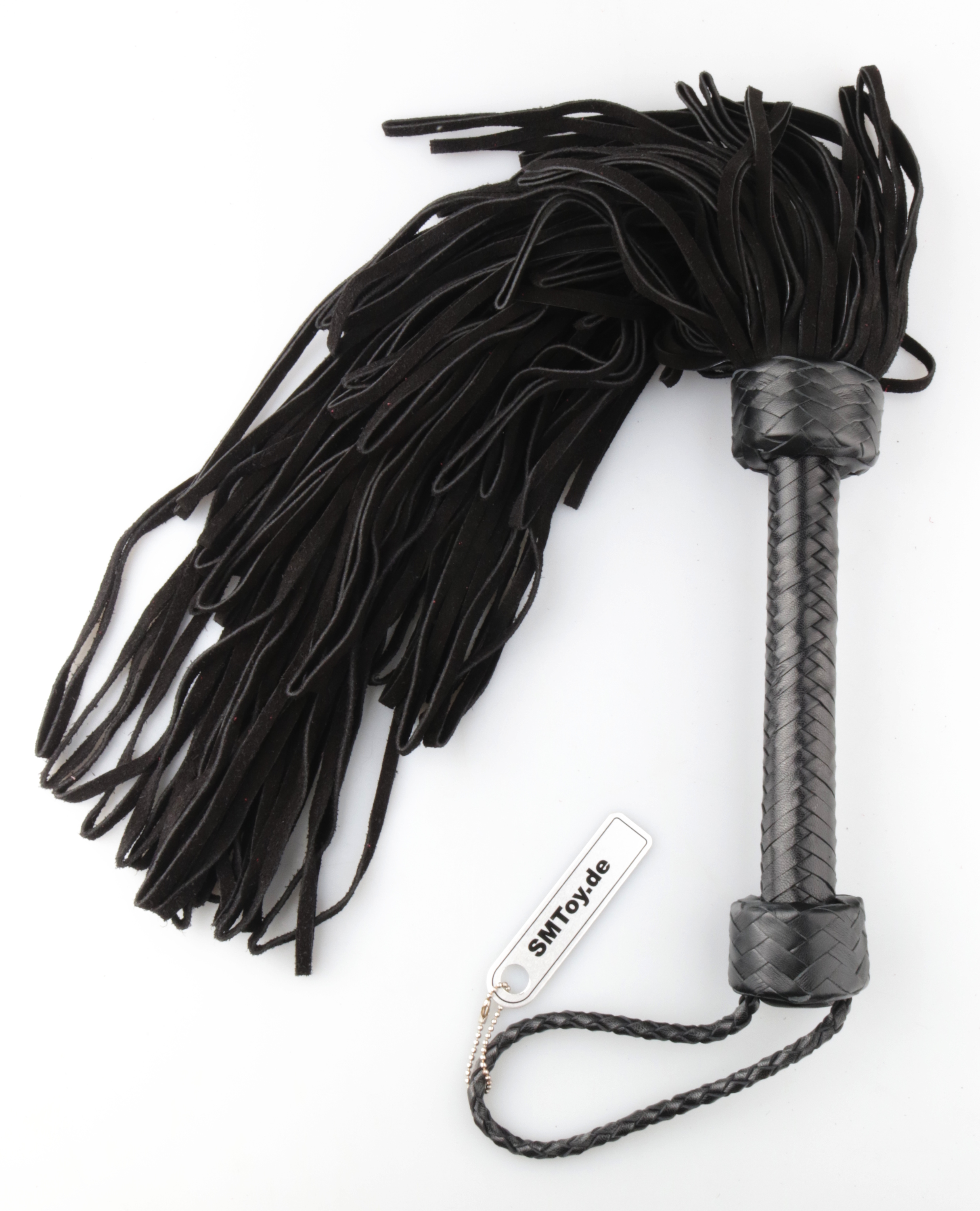 Flogger mit Loop-Striemen schwarz