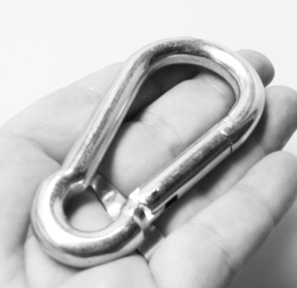 Karabinerhaken silber - 9x90mm