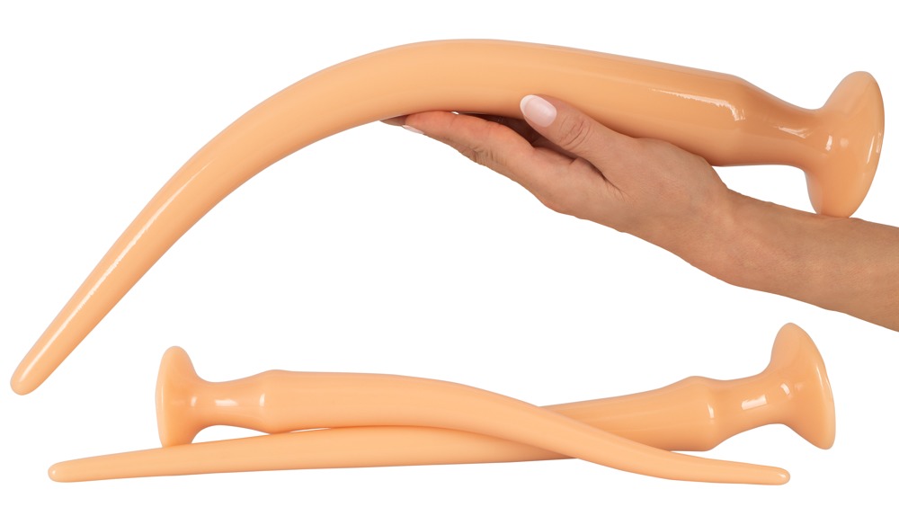 Super Long Flexible Butt Plug Set Natur