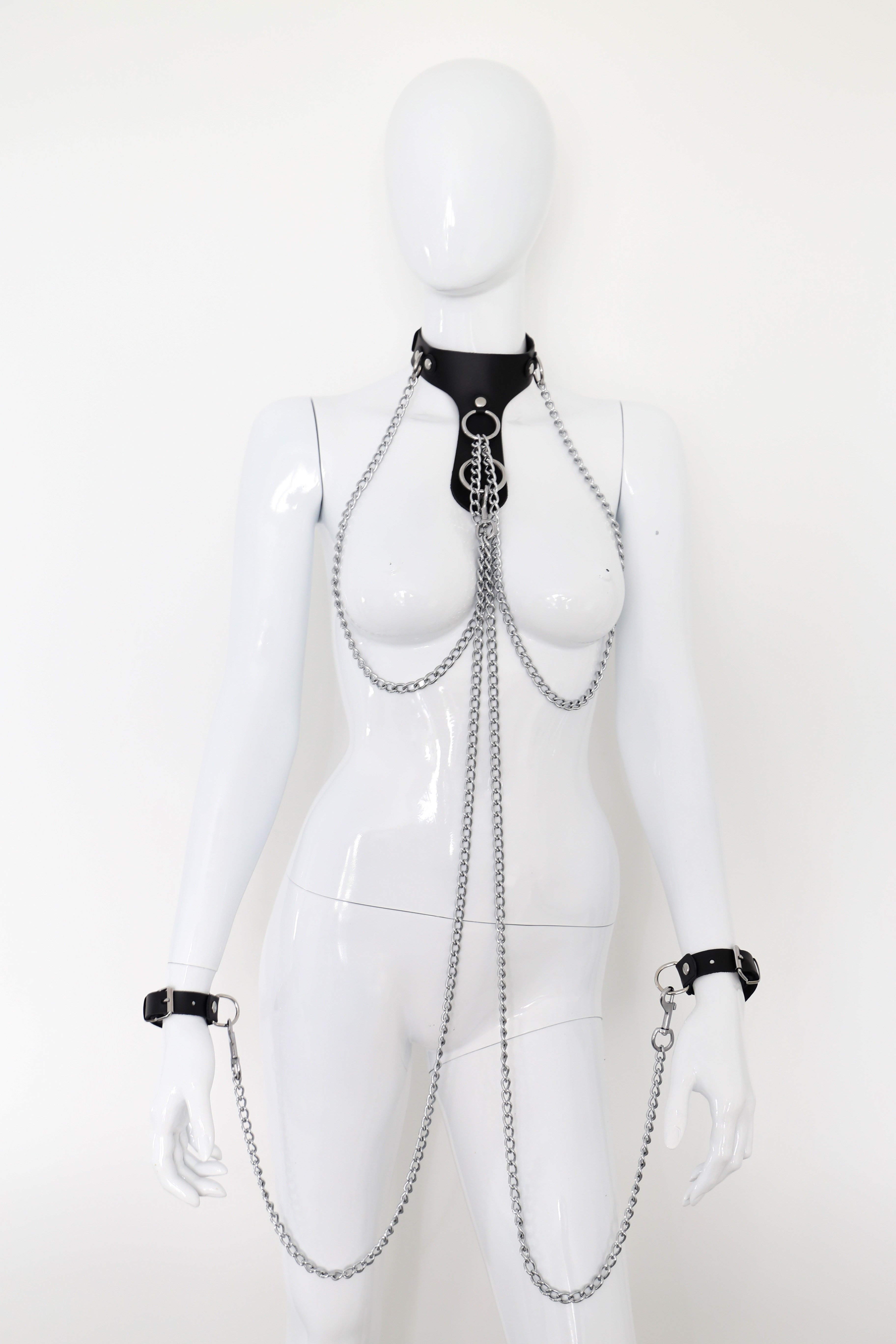 Halsband Handfessel Ketten Set "In Chains"