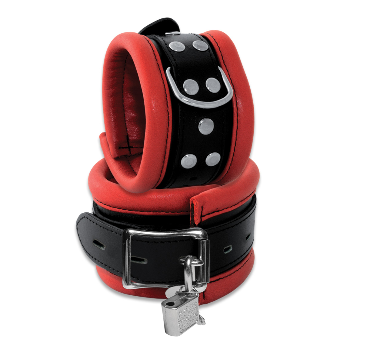High Quality Leder Fussfessel Red abschliessbar