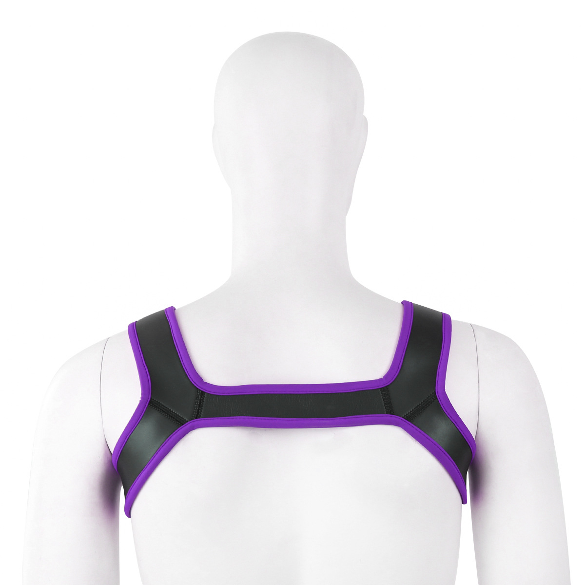 Neopren Harness - schwarz-purple
