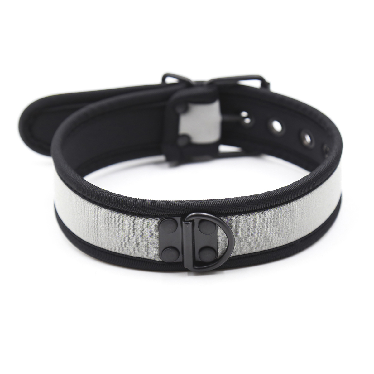 Puppy Play Halsband - Neopren Grau