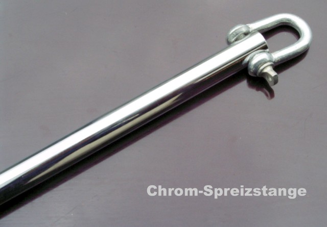 SPREIZSTANGE - Chromstange mit zwei Aufhängern - 60cm