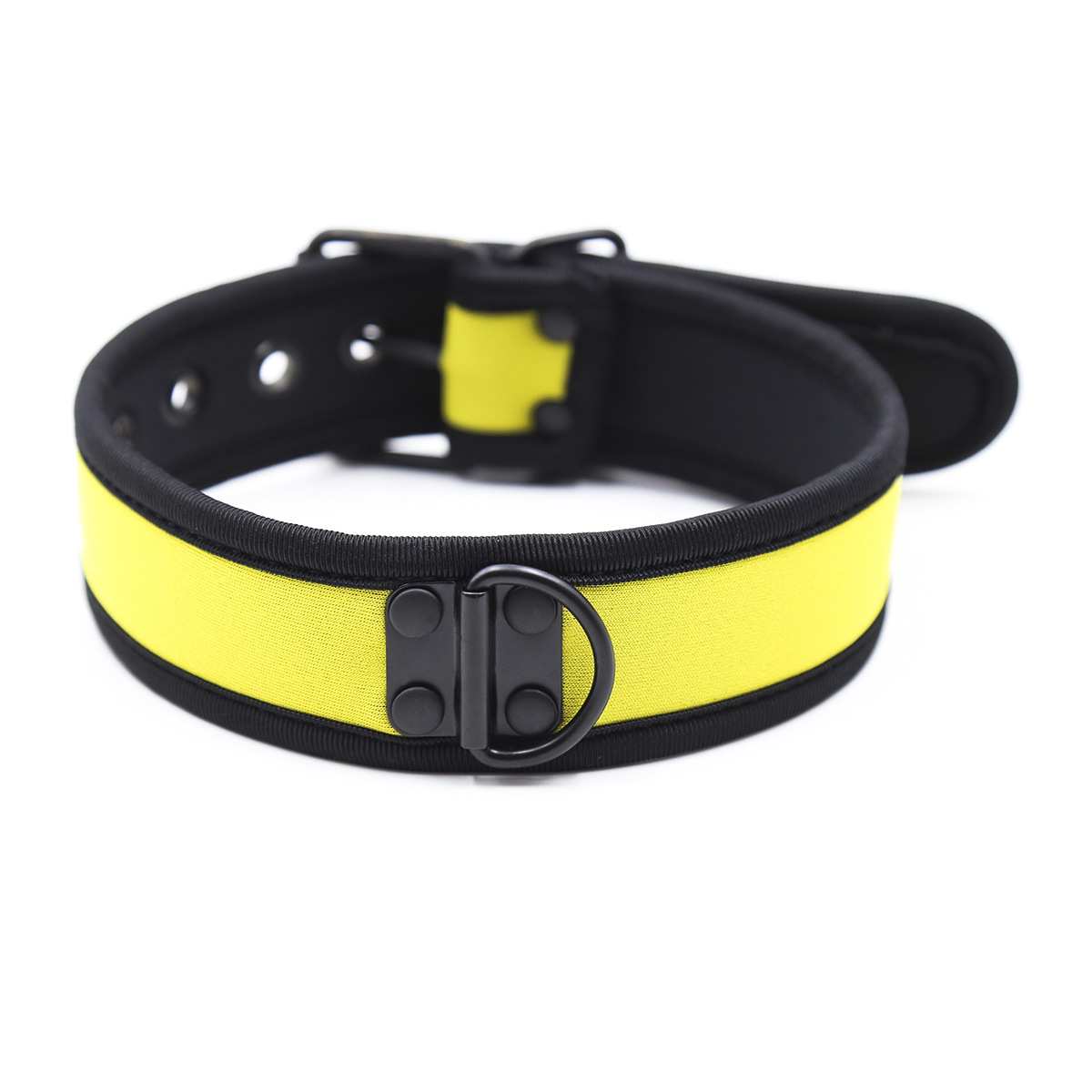 Puppy Play Halsband - Neopren Gelb