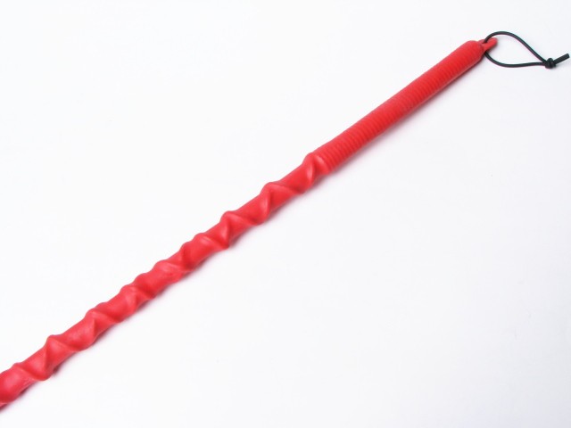 ROHRSTOCK - Extrem Rohrstock mit Griff, rot, Kreuzwicklung, Ø ca. 10mm