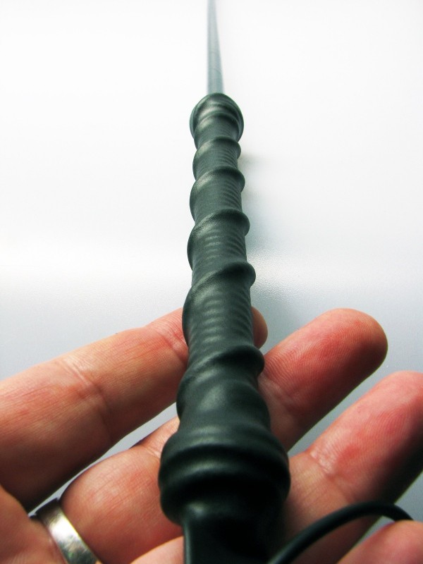 REITSTOCK "Viper"- Flexibler Reitstock in schwarz, mit Kerbung