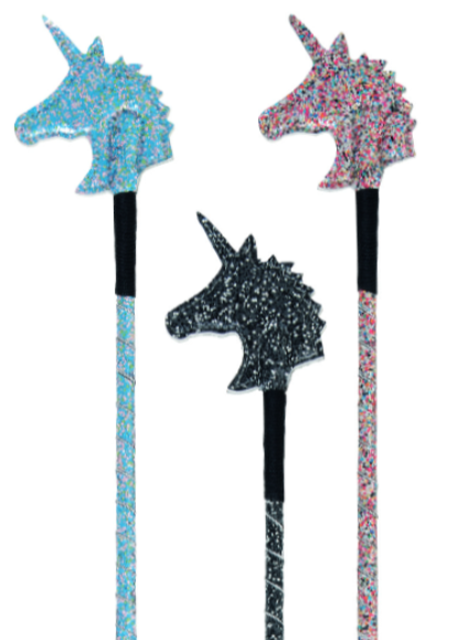 Gerte "Einhorn" mit Glitzer! In rot-bunt!