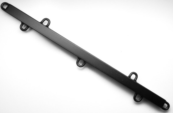 SPREIZSTANGE aus Vierkantstahl in schwarz - 100cm mit 7 Ösen