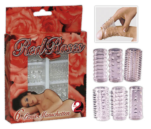 Red Roses Penismanschetten 6er