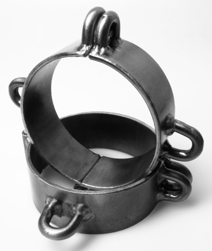 PRANGER METALL - Hand- oder Fußfessel Set ohne Kette (2Ösen)