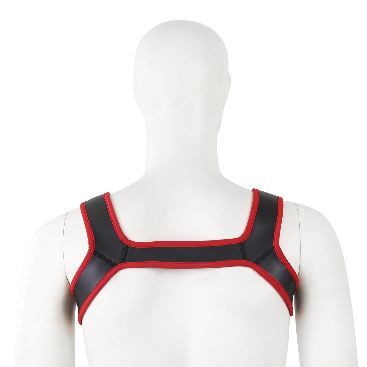 Neopren Harness - schwarz-rot